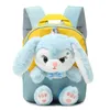 Torby szkolne pluszowe plecak dla dzieci Śliczny Bow Rabbit Backpack Boy and Girl Children's Cartoon Bag School Bor Bor Bor Baby 230714