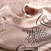 Foulards Polyvalent Soie Écharpe Femmes Grand Châle Imprimé Floral Étoles Carré Bandana De Luxe Foulard Femme Foulard Silencieux Foulard