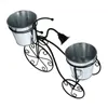 Planters Pots Flower Pots Outdoor Bucket Flowerpot Rack Garden Decoration Bike Shape Planter Stand Iron L230715