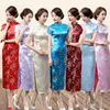 Ethnic Clothing Novelty Red Chinese Ladies Traditional Prom Gown Dress Long Style Wedding Bride Cheongsam Qipao Women Costume2219