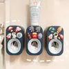 Dispensador automático de pasta de dientes para niños, exprimidor para niños, soporte para cepillo de dientes de dibujos animados para el hogar, accesorios de baño 210709333W