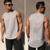 Canotte da uomo Estate Quick Dry Magliette sportive per uomo Tinta unita Senza maniche Palestra Canotta muscolare Fitness Palestra Top Bodybuilding T-shirt da corsa 230714