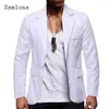 Costumes pour hommes hommes mode loisirs Blazers automne revers col rétro veste solide modèle manteaux Sexy hommes vêtements 2023 bouton unique