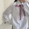 Women's Blouses High Quality Korean Style Spring And Autumn 2023 Casual White Long-sleeved Shirt Design Sense Polo Collar Versatile Top