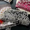 Bolsas de noite vintage bordadas com flores femininas 2023 correntes femininas coreanas carteiras luxuosas para festa bolsa preta