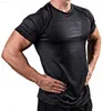 Męskie koszulki męskie koszule mięśni kulturystyka Szybka sucha koszulka z krótkim rękawem Casual Sports T-shirt jogging na zewnątrz Mężczyzn T-shirt fitness T-shirt L230715