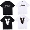 Homem Designer Camiseta Grande Vlone Camisetas para Homem Mens Amigos Carta Imprimir Tees Grande V Homens Mulheres Manga Curta Estilo Hip Hop Preto Branco Laranja Camisetas Vlone Tees Mulher