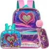 Bikab Cartable 3-en-1 Sac pour enfant Cartable pour fille 16 "Ensemble de sac pour fille Sac pour enfant étanche 230714