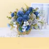 Dekorativa blommor konstgjorda krysantemum pion Peony Fake Flower Luxury Bouquet Wedding Decoration Home Table DIY