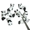 Yemek çubukları seramik dinlenme sevimli çizgi film panda panda tutucu raf sofra takımı bakım mutfak gadget masa aksesuarları