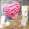 Party Decoration Geometry Wedding Arch Decor Square Grid Metal Multi-Color Mesh Balloons Backdrop Stand2770