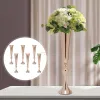 decoration Wedding Metal Trumpet Vases Desktop Metal Trumpet Centerpieces Vase Welcome Area Road Guide Flower Holder Height Wedding Props