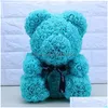 Decorative Flowers Wreaths Wholesale Big Custom Teddy Rose Bear With Box Luxurious 3D Of Roses Flower Christmas Gift Valentines Da Dhq9K