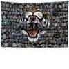 Tapestries Dome Cameras Creative Hip Hop Tiger Doodle Wall Tapestry Wall Hanging Tapestry Home Decor Table Cover Funny Creative Painting Tapestry R230714