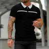 T-shirts pour hommes 2023 nouveaux hommes Sport Tee Polos Splicing T-Shirt Top Fitness Chemisier à manches courtes Casual Slim Fit Été Respirant Gym Hommes T-Shirt L230715