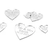 100 Personlig anpassad bröllop Wine Charm Gold Silver Clear Wood Heart Label Party Favors Gift Bride Baptism Tag Decor2007