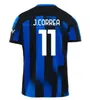 Fotbollströjor 23 24 Inter Home Away Third Barella Vidal Lautaro Eriksen Alexis Dzeko Correa Uniforms Football Shirt 2023 Milans Football Men Kids Kit Sock Full Sets