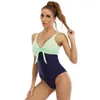 Costumi da bagno da donna Costume da bagno bikini con scollo a V profondo Costume da bagno con scollo all'americana 2023 Monokini String Sexy One Piece High Cut