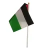 Banner Flags custom hand flag 100pcs Palestine hand waving Flag 14*21cm Polyester PE PALE Palestine Hand Flag with plastic flagpole 230714