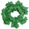 Decorative Flowers 200cm Artificial Plant Green Ivy Leaf Garland Silk Wall Hanging Vine Home Garden Decoration Wedding Party DIY Fake Wreath