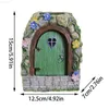 Garden Decorations Fairy Garden Gate Mini Fairy Gate 3d Stone Tale Door Ornament Garden Solar Lights Harts Miniature Fairy Door for Home Decor L230714