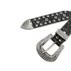 New Western Cintura con borchie di diamanti Bling Cintura con strass Cowboy Cowgirl Cinto De Strass Teschio per donna Uomo Moda Ceinture Femme L230704