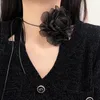 Choker Big Flower Fashion Punk Necklace For Women Neckband Ollar Pendant Winter Chocker Club Party Sexig