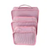 Seersucker Bag Organizer Domil Blanks Wholesale Packing Cubes 3 i 1 Travel Påsar Set 3 Size Bagage Packing Påsar DOM2444