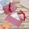 Gift Wrap 10pcs Pearlescent Paper Envelopes For Letters With Bow Multicolor Letter Envelope Wedding Invitation Postcard