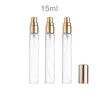 Bouteille de parfum 20pcs / lot 5 ML 10 ML 15 ML 20 ML atomiseur de vaporisateur de bouteille de parfum en verre fin transparent La fiole vide peut être remplie avec un mini vaporisateur Flacon 230715