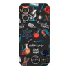 För Oppo Reno7 4G Case Silicon Back Cover Black TPU Case Dog Cat Flower Mönster