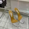 AQUAZZURA Stiletto Olie sandali metallizzati trasparenti in PVC punta aperta scarpe incrociate per donna scarpe da sera di lusso Sandali firmati di lusso da donna Consegna gratuita