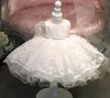 Abiti da ragazza Abito da bambina di alta qualità Abito da battesimo in chiffon sfarzoso per bambina Abito da 1 anno di compleanno Abito da battesimo per neonato 230714