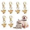 Dog Collars 6pcs Indoor Outdoor Decorative Pendant Loud Reminder Walking Key Ring Zinc Alloy Training Pet Collar Bell Charm Daily Cat