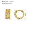 Hoop Earrings Gorgeous Gold Color Plating Filigree With Zircon Paving For Women Girl Lovely Elegant Dainty Jewelry Accessory