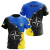 Men's T Shirts Ukrainian Men Camouflage T-Shirt Military Style Printing Veterans Army Flag Clothing Oversized Harajuku O-neck T-Shirts