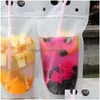 Packing Bags Clear Fruit Juice Bag Self Sealed Plastic Beverage Heat Resistant Leak Proof Drink Container 0 29Rf Vb Drop Delivery Of Dh6Q4