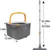 MOPS MOP Water Separation Square Mop with Bucket 3st Mop Heads 360 Ceaning Microfiber Lazy Floating Housion Cleaning Mop 230715