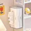 Vävnadslådor servetter Punch-Free Creative Tissue Box Wallmontered Paper Handduk Lagring Box Hushåll Kök Badrumspapper R230714