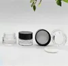 Clear Glass Pot Jar for Cream Wax Essential Oil Cosmetic Prov Tom container Travel Refillable Packaging Bottle 5G 5 ML JL1580