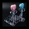 Haken 2 Stuks 20 Gat Lollipop Houder Display Stand Acryl Helder Snoep Voor Bruiloft Verjaardag Dessert