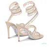 Robe de mariée Sandale Talons hauts Chaussures Romantique Lady Nude Stiletto Sandales Bijoux Sandalies