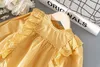 Spring Kids Girl's Clothes Baby Birthday Shirt Tops for Toddler Girls Baby Clothing Outdoor All-match Ruffle Shirts Coats