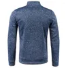Men's Vests Solid Color Coat Men Spring Autumn Zipper Knit Long Sleeves Thin Cashmere Fashion Top Sweater