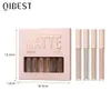 Sombra para os olhos QI 8 pçs Conjunto de sombras à prova d'água Matte Liquid Eye Shadows de secagem rápida Longa duração Nude White Eyeshadow Maquiagem Cosméticos 230715