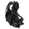 Dekorativa föremål figurer satan get baphomet staty hängande dörr knackare platta väggdekor plack harts hantverk religiösa ornament skulptur heminredning 230714