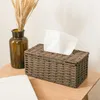 Tissue Dozen Servetten Rotan Tissue Box Vintage Servet Houder Case Rommel Opslag Container Cover Woonkamer Bureau Decoratie R230714