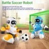 RC Robot RC Robot Toy Smart Football Battle Remote Control Robot Parent-Child Electric Toys Education Toys for Boys Kids Christmas Gift 230714