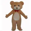 2018 Factory direct rode stropdas teddybeer kostuum teddybeer mascotte kostuum pluche teddybeer costume199n