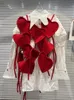 Costumes Deat femmes rouge Veet personnalité sangle manteau de rue évider gilet nouveau tempérament de mode été dame vêtements 2023 11d9400